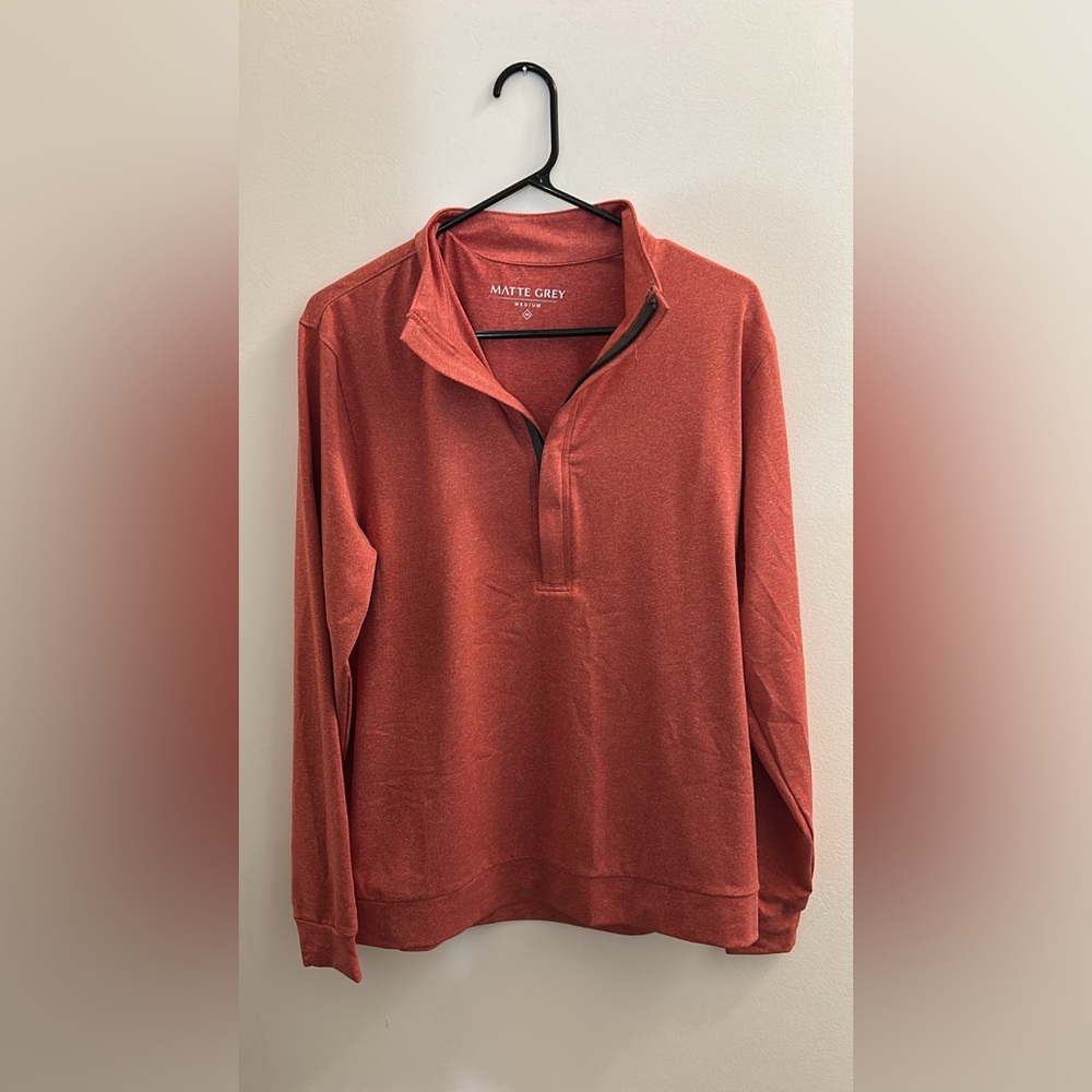 Matte Grey Men's Rust Long Sleeve Shirt